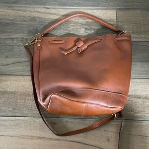 EUC LEATHER BUCKET BAG!!!